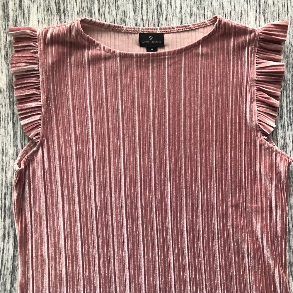 SIZE M PINK VELVET TOP
